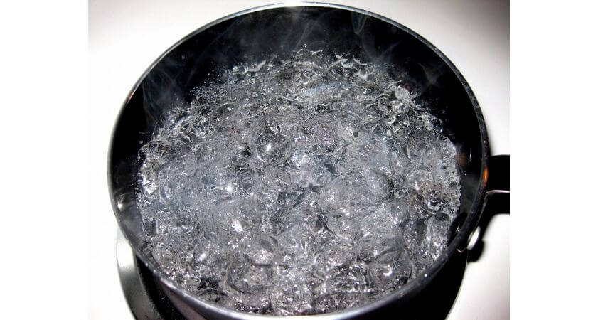 boiling water