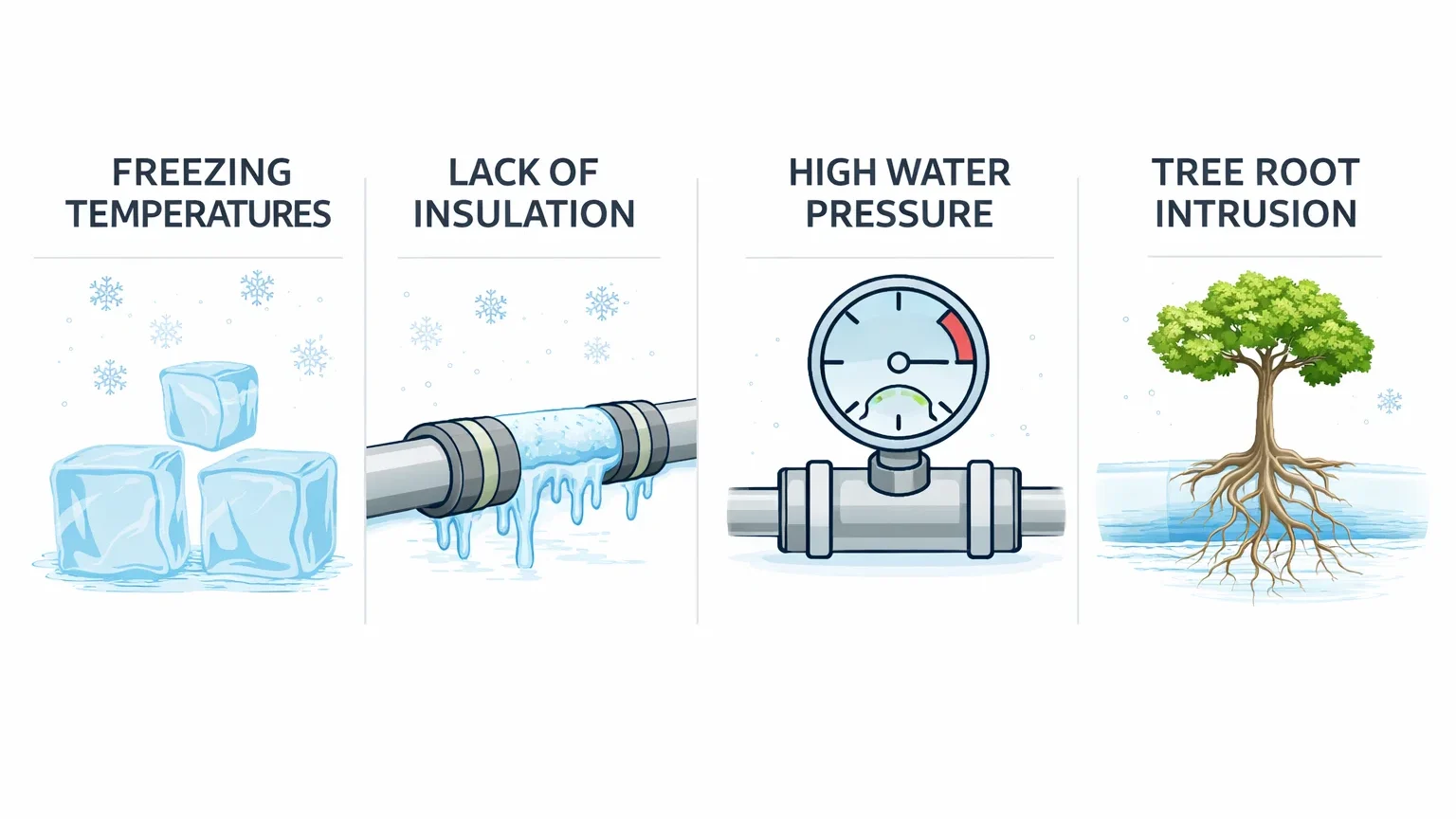 causes of burst pipes