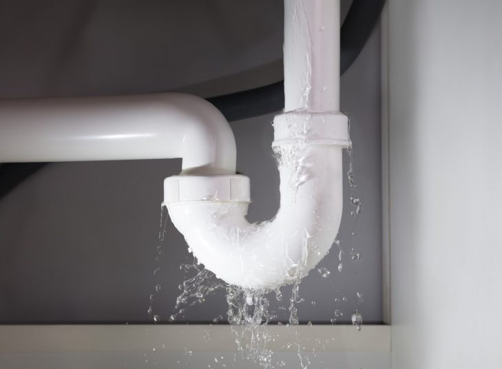 discover a leaking water pipe