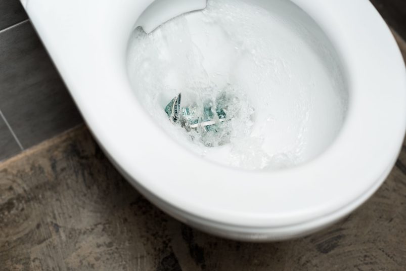 Toilet running or refilling on its own