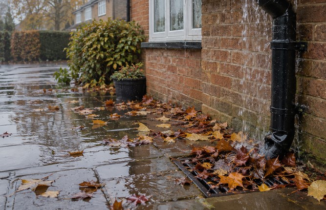 autumn is tough on outside drains